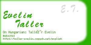 evelin taller business card